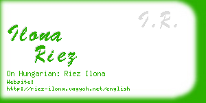 ilona riez business card